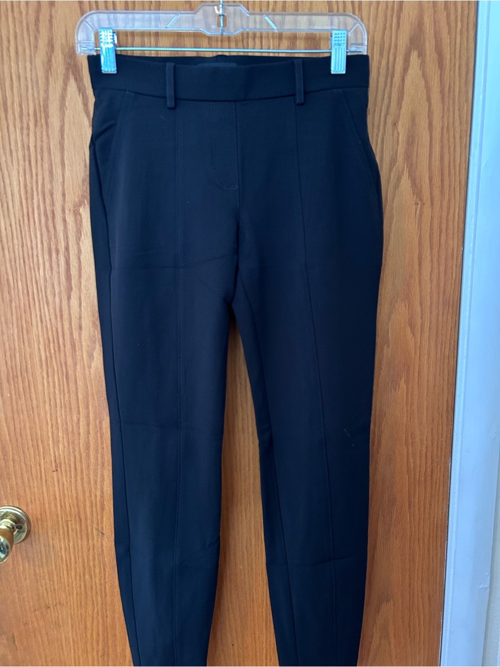 2for1: Express Extreme Stretch Mid Rise Trouser Leggings: black & navy